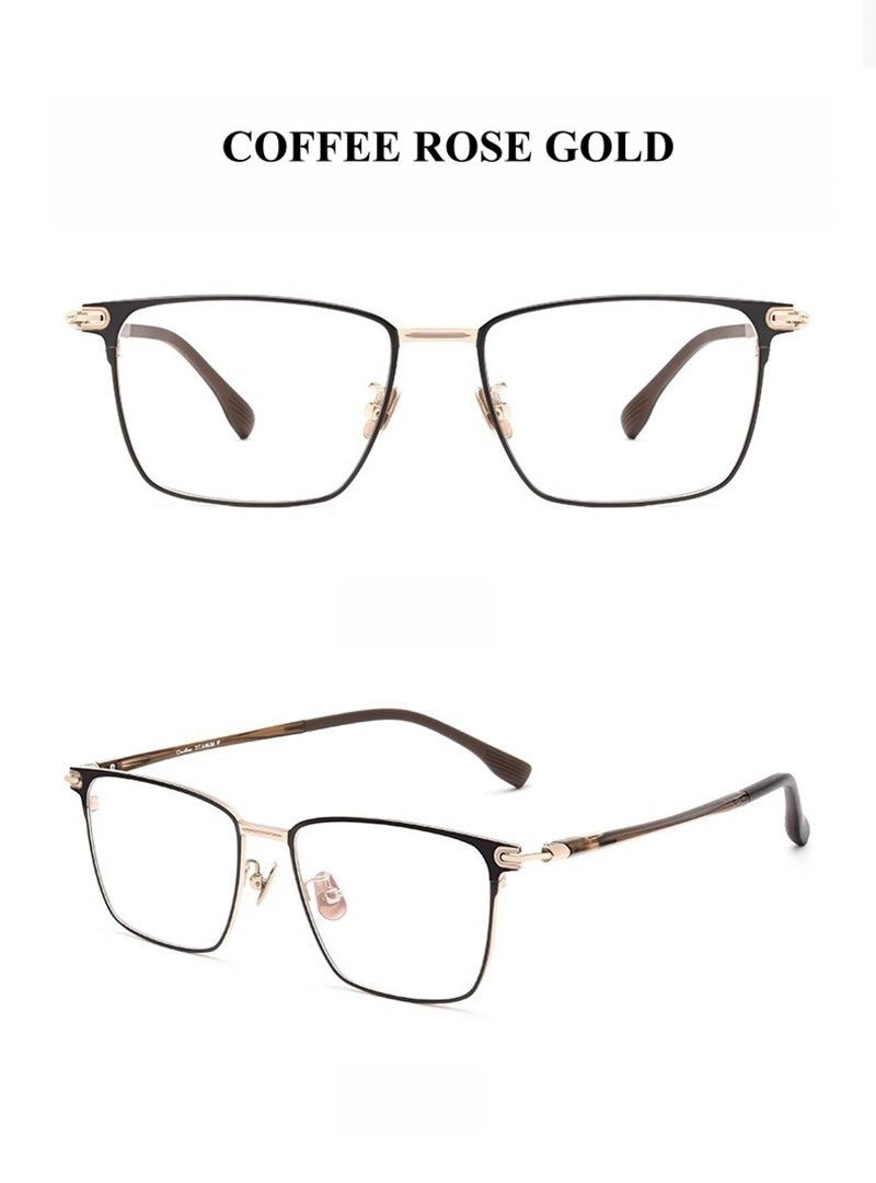 Chashma Ochki Unisex Full Rim Square Titanium Eyeglasses 888013.
