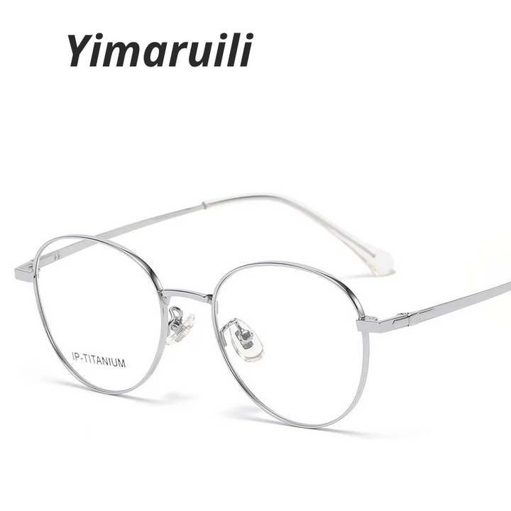Yimaruili Women's Full Rim Oval Square Titanium Eyeglasses 698529