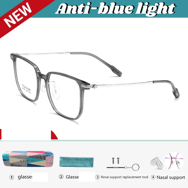 Vicky Unisex Full Rim Square Tr 90 Titanium Reading Glasses 623006.