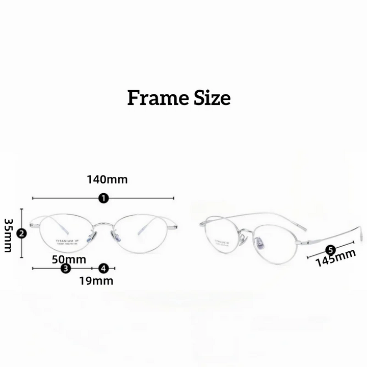 Xbora Unisex Full Rim Oval Pure Titanium Eyeglasses TI0201 — view 2 | Xbora at FuzWeb