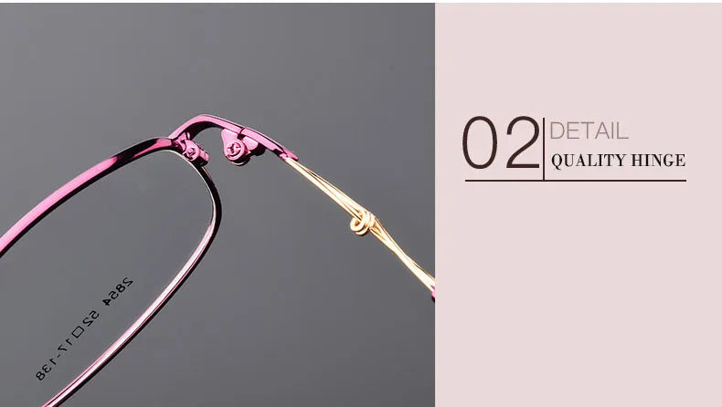 Womens Full Rim Oval Eyeglasses Alloy Frame 2854 — view 14 | Bclear at FuzWeb