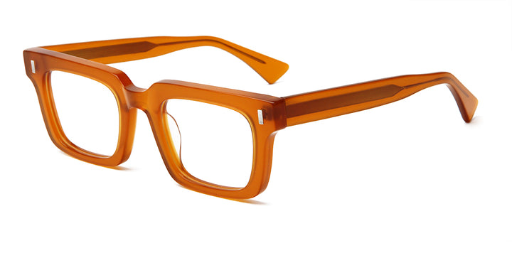 Esnbie Unisex Full Rim Square Thick Acetate Eyeglasses 23046.