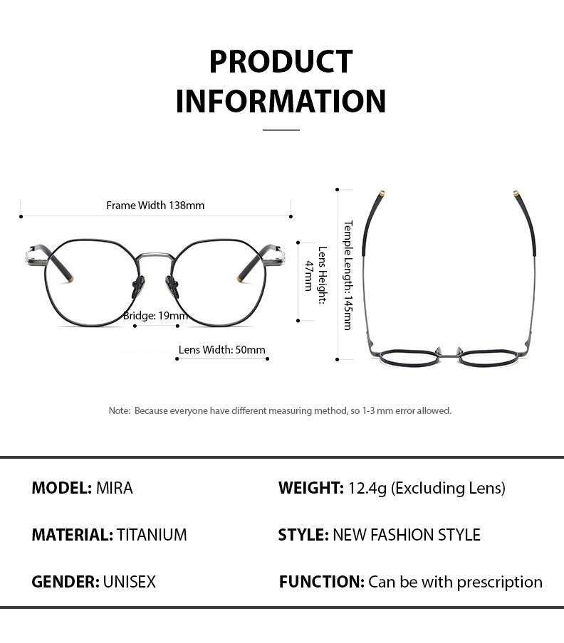 Chashma Ochki Womens Full Rim Flat Top Round Titanium Eyeglasses 13877 — view 2 | Chashma Ochki at FuzWeb