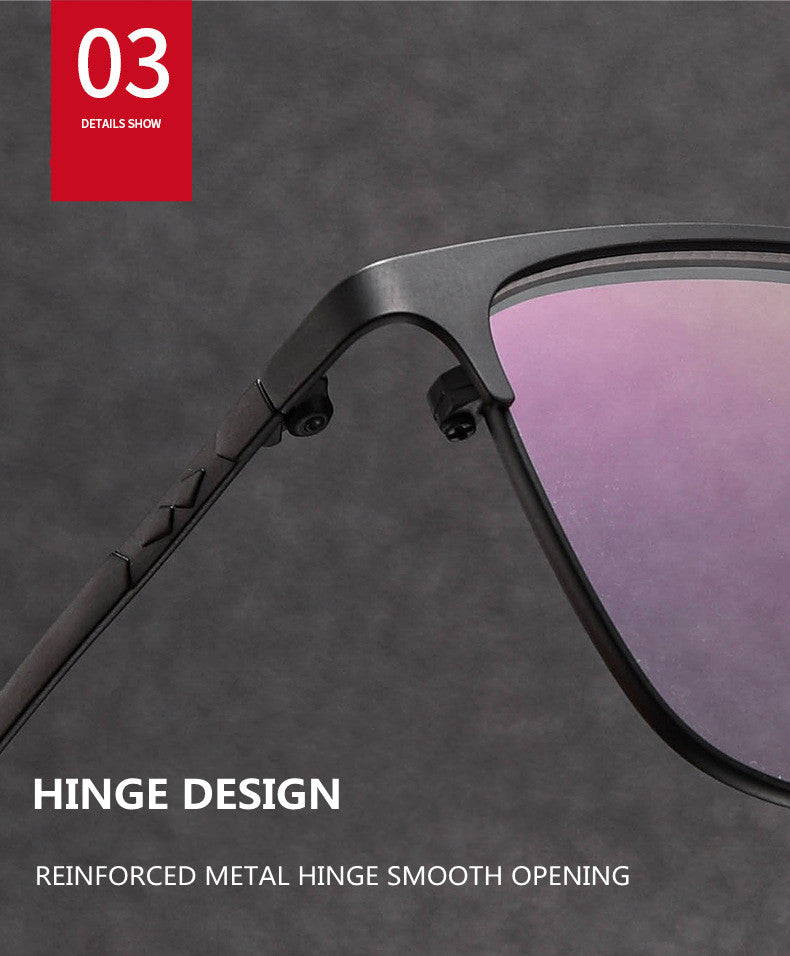 Kocolior Unisex Full Rim Square Alloy Hyperopic Reading Glasses 38011 — view 6 | Kocolior at FuzWeb