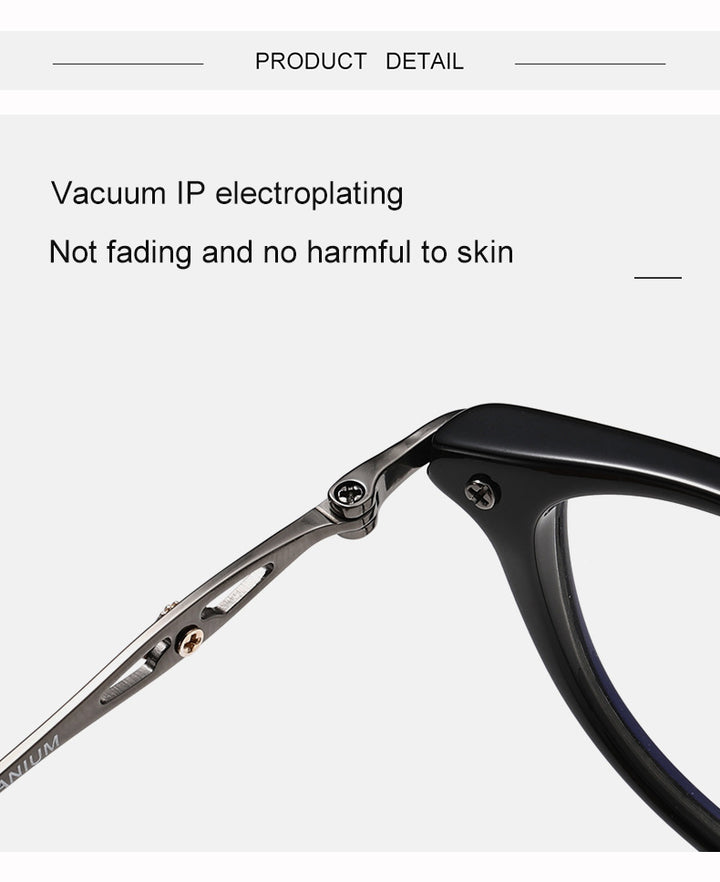 Krasivyy Unisex Full Rim Oval Square Titanium Acetate Eyeglasses 316891.