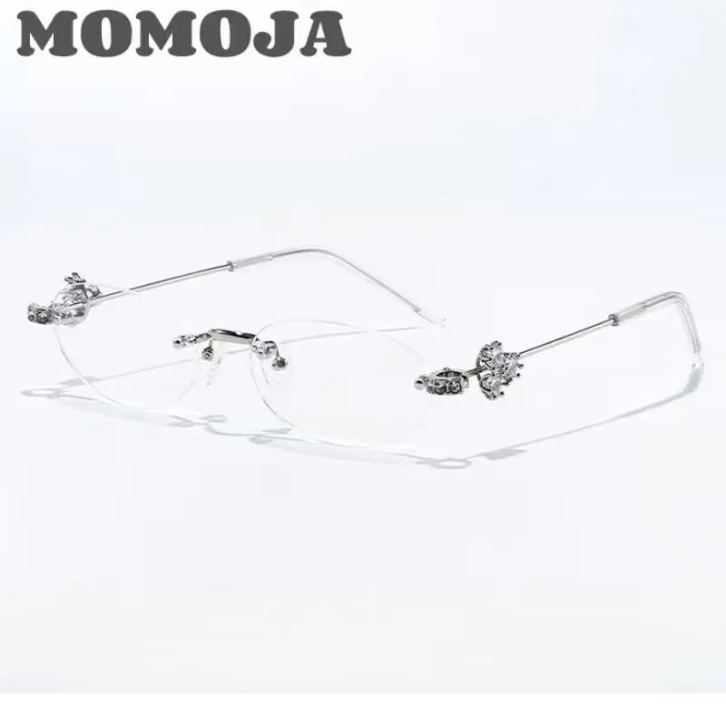 Momoja Women's Rimless Oval Titanium-Alloy Eyeglasses  770803