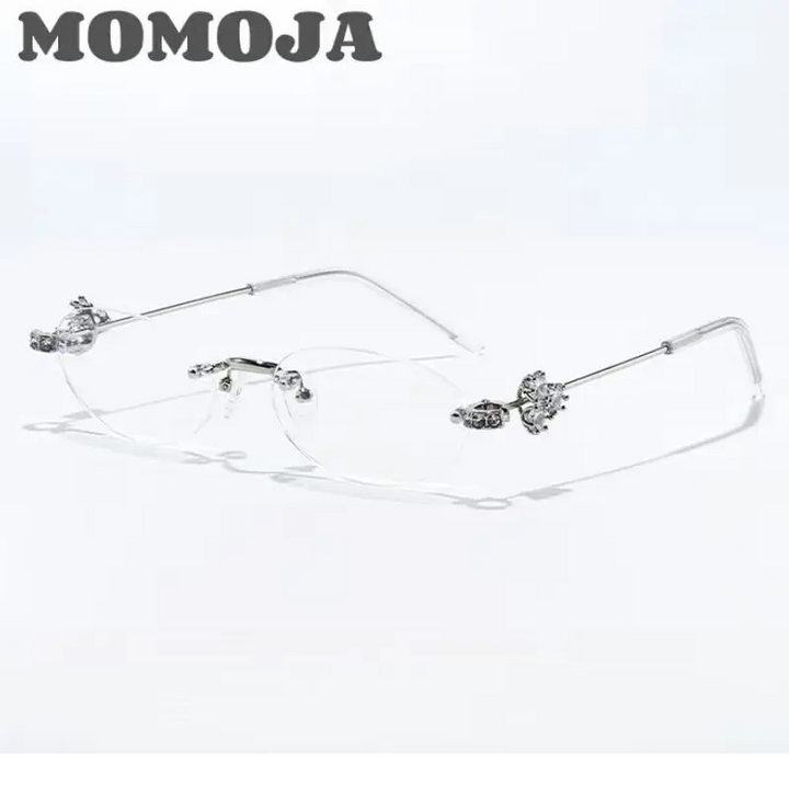Momoja Women's Rimless Oval Titanium-Alloy Eyeglasses  770803