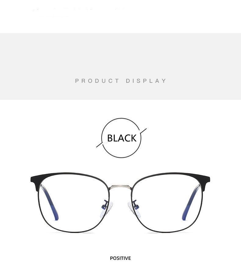 Kocolior Unisex Full Rim Square Acetate Alloy Brow Line Eyeglasses 9123 — view 6 | Kocolior at FuzWeb