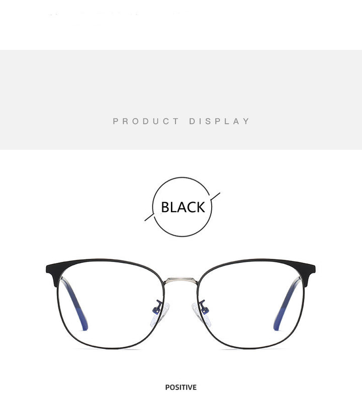 Kocolior Unisex Full Rim Square Acetate Alloy Brow Line Eyeglasses 9123 — view 6 | Kocolior at FuzWeb