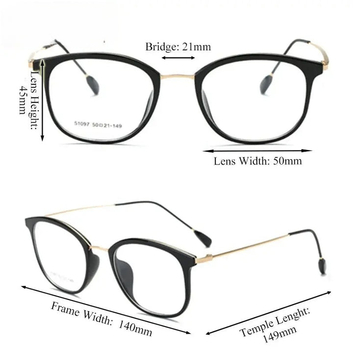 Chashma Unisex Full Rim Square Tr 90 Titanium Eyeglasses 851097 — view 2 | Chashma at FuzWeb