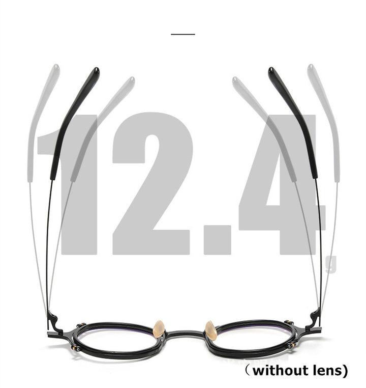 Aimee Unisex Full Rim Round Titanium Acetate Eyeglasses 4483 — view 3 | Aimee at FuzWeb