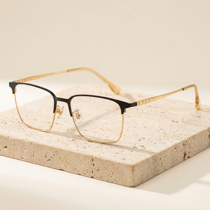 Chashma Ottica Unisex Full Rim Square Titanium Eyeglasses 98601 — view 1 | Chashma Ottica at FuzWeb