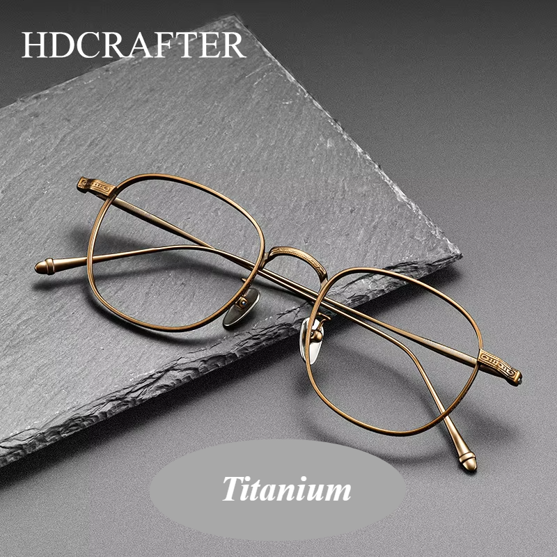 Hdcrafter Women's Full Rim Oval Square Titanium Eyeglasses 73090 Full Rim Hdcrafter Eyeglasses
