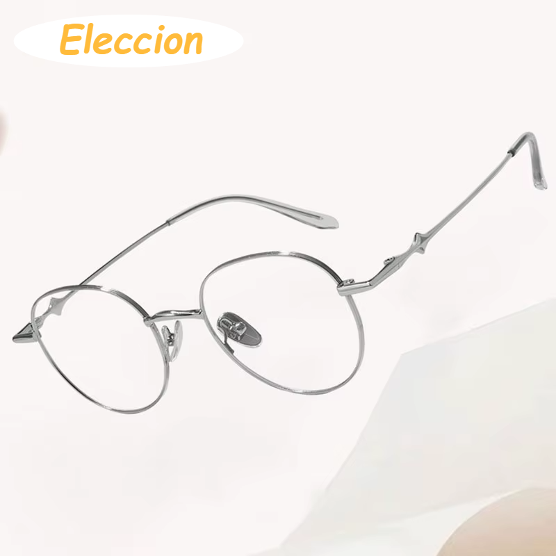 Eleccion Unisex Full Rim Oval Square Titanium Eyeglasses 99950