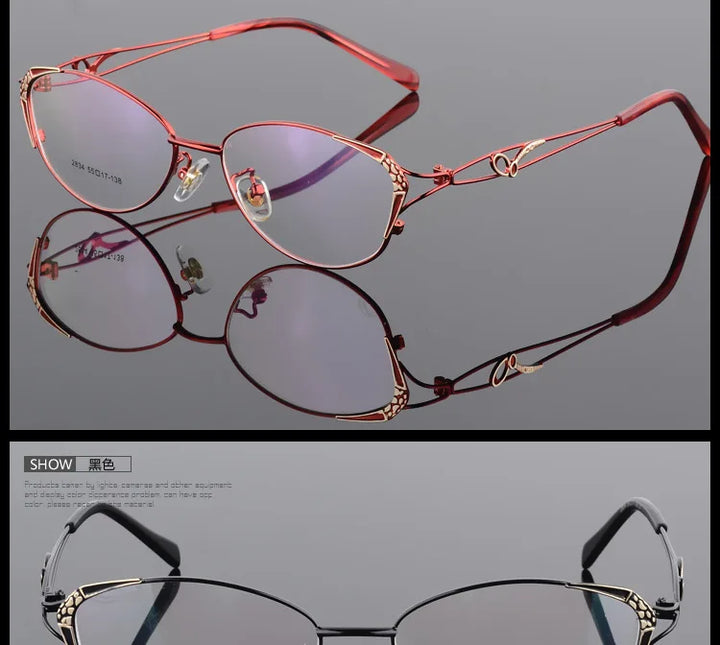 Womens Full Rim Eyeglasses Alloy Frame S2834 — view 16 | Bclear at FuzWeb