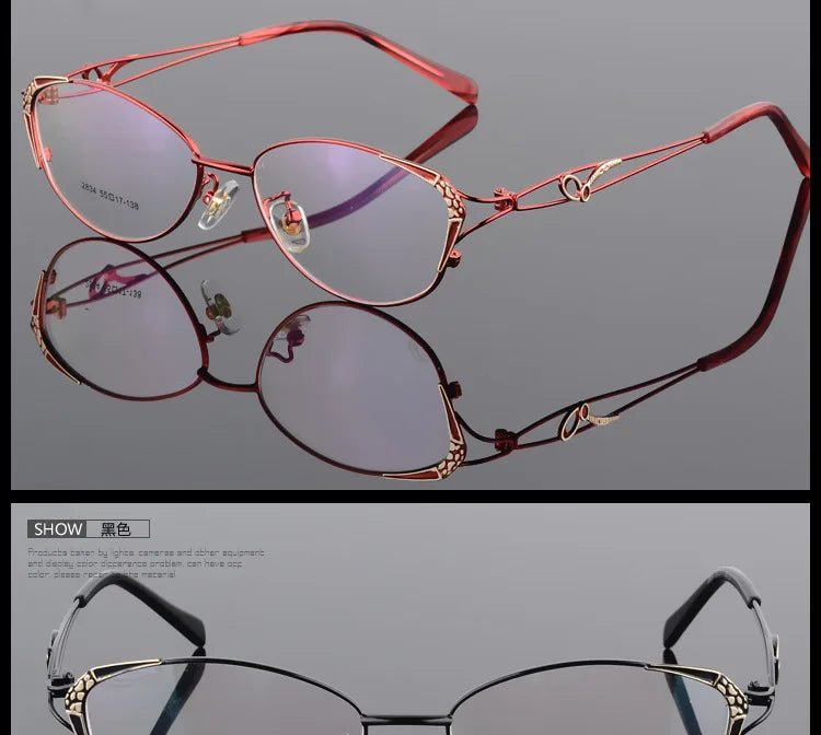 Womens Full Rim Eyeglasses Alloy Frame S2834 — view 16 | Bclear at FuzWeb