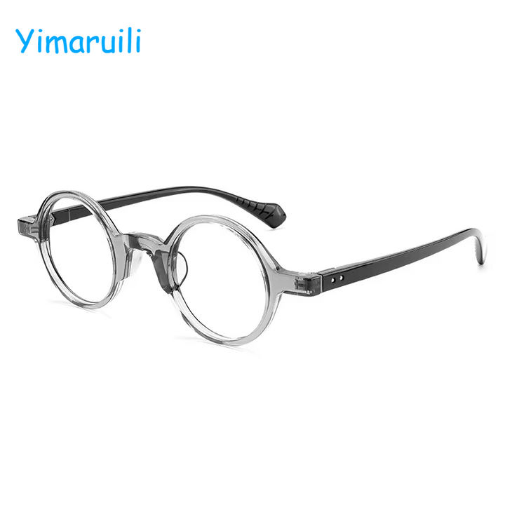 Yimaruili Unisex Full Rim Round Tr 90 Alloy Eyeglasses 43008 Full Rim Yimaruili Eyeglasses