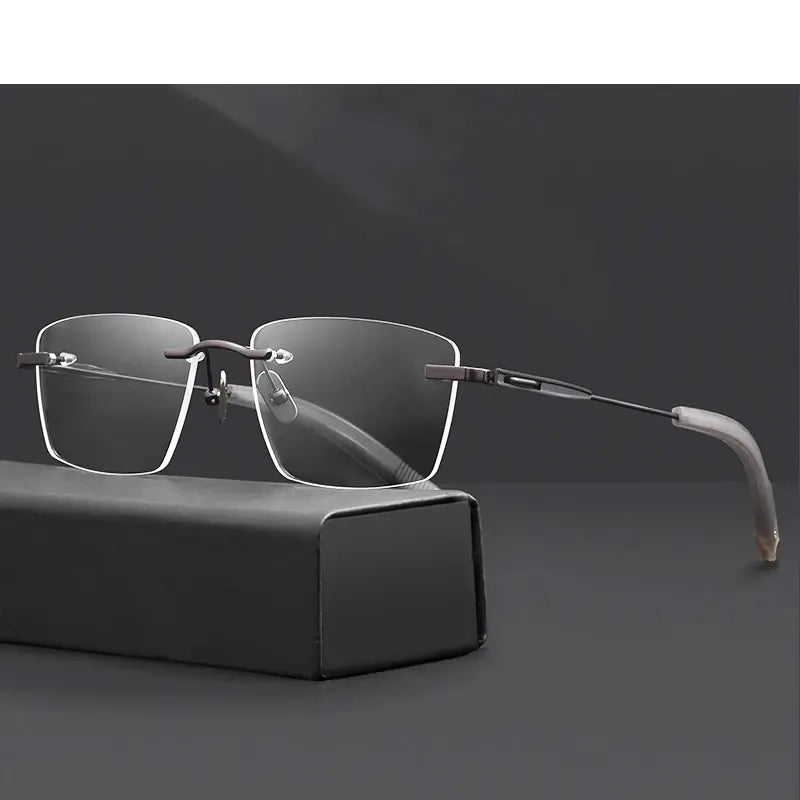 Hdcrafter Men's Rimless Square Titanium Frames 808140 Hdcrafter Eyeglasses