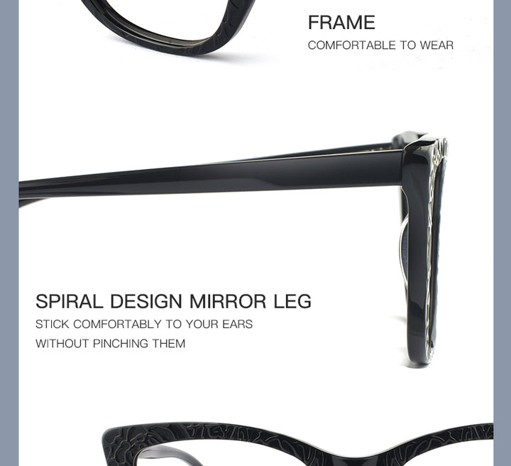 Hotochki Womens Full Rim Cat Eye TR-90 Resin Acetate Frame Eyeglasses Z508 — view 3 | Hotochki at FuzWeb