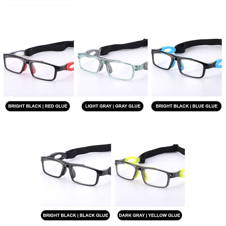 Chashma Ottica Unisex Full Rim Square Tr 90 Titanium Sport Eyeglasses C050.