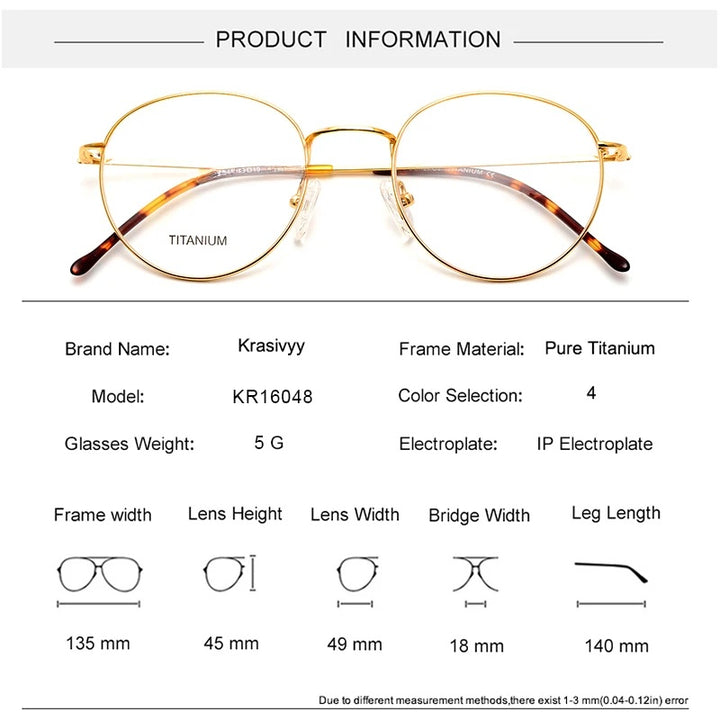 Krasivyy Womens Full Rim Oval Square Titanium Eyeglasses 916048 — view 2 | Krasivyy at FuzWeb