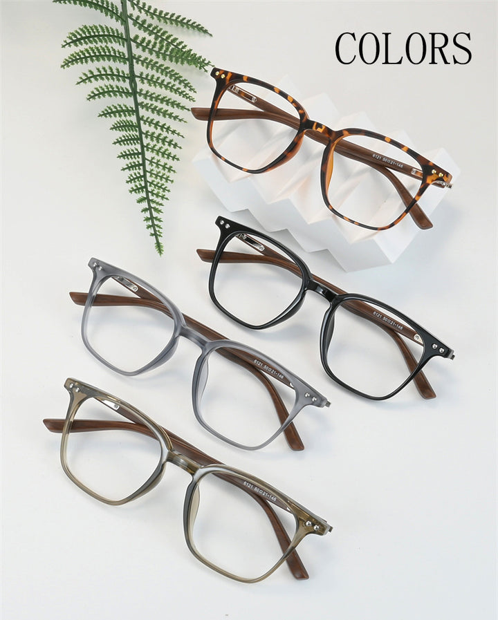 Kocolior Unisex Full Rim Square Tr 90 Alloy Photochromic Reading Glasses 766121 — view 2 | Kocolior at FuzWeb