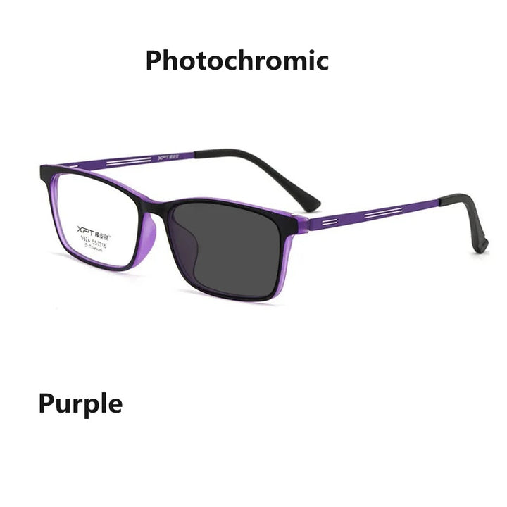 Kocolior Unisex Full Rim Square Titanium Alloy Hyperopic Reading Glasses 9824.