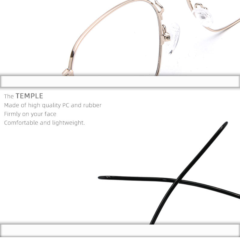 Laoyehui Unisex Eyeglasses Alloy Ultra Light Polygon Frame 9012 — view 5 | Laoyehui at FuzWeb