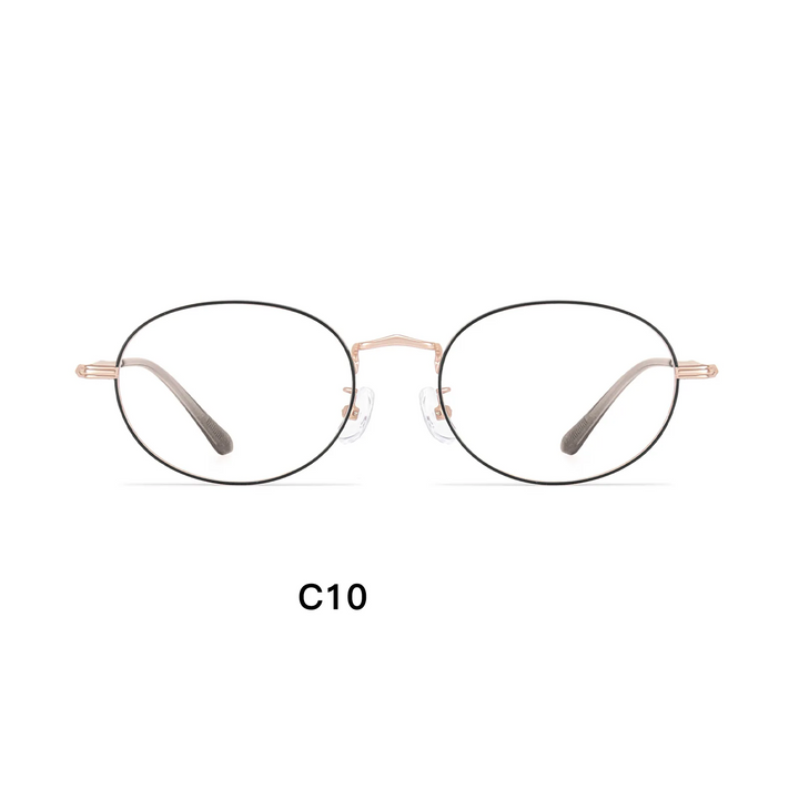 Gmei Optical 58301 unisex oval alloy prescription eyeglasses — view 9