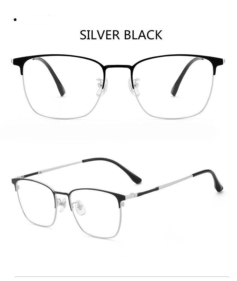 Kocolior Unisex Full Rim Square Acetate Alloy Hyperopic Reading Glasses 91872 — view 11 | Kocolior at FuzWeb