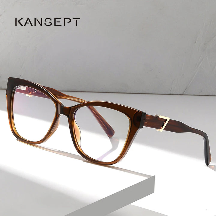 Kansept Womens Full Rim Square Cat Eye Acetate Reading Glasses 2909 — view 2 | Kansept at FuzWeb