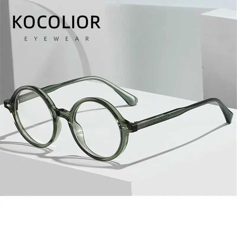 Kocolior 280190 Unisex Full Rim Round PC Alloy Frames FuzWeb
