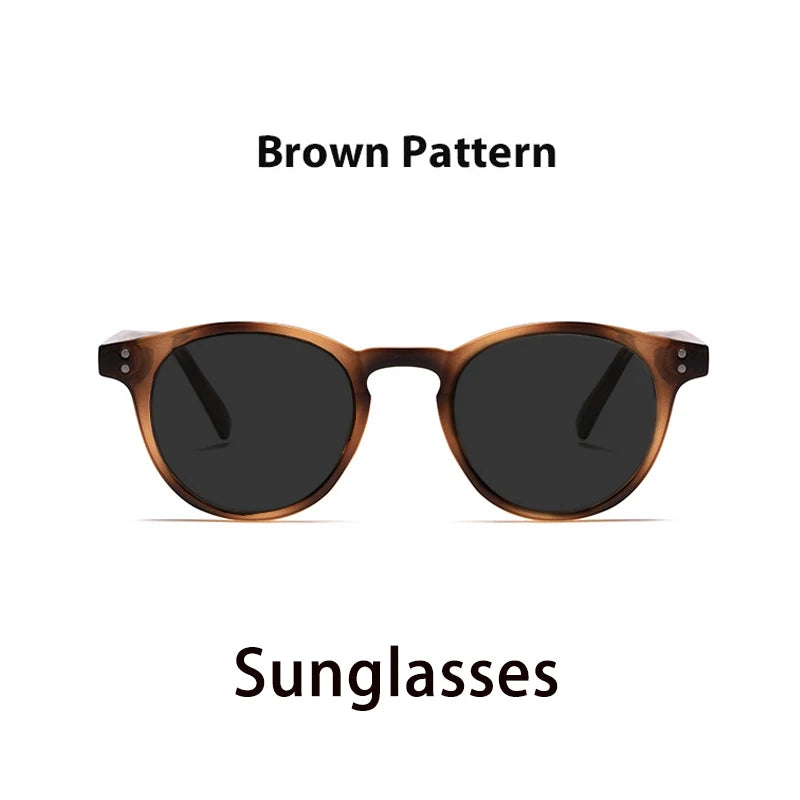 Kocolior Unisex Full Rim Round Acetate Hyperopic Reading Glasses 3313.