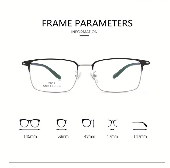 Kocolior Mens Full Rim Square Acetate Alloy Hyperopic Reading Glasses 2017 — view 4 | Kocolior at FuzWeb
