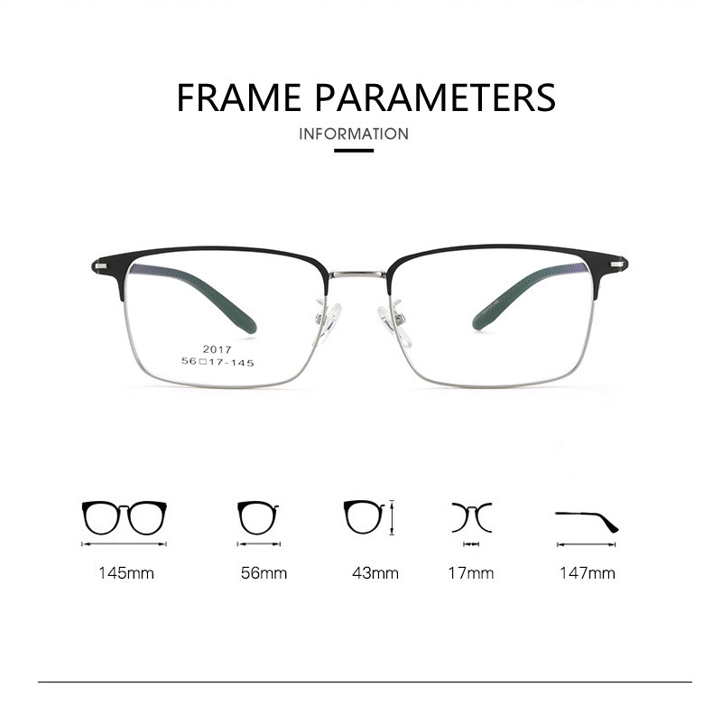 Kocolior Mens Full Rim Square Acetate Alloy Hyperopic Reading Glasses 2017 — view 11 | Kocolior at FuzWeb