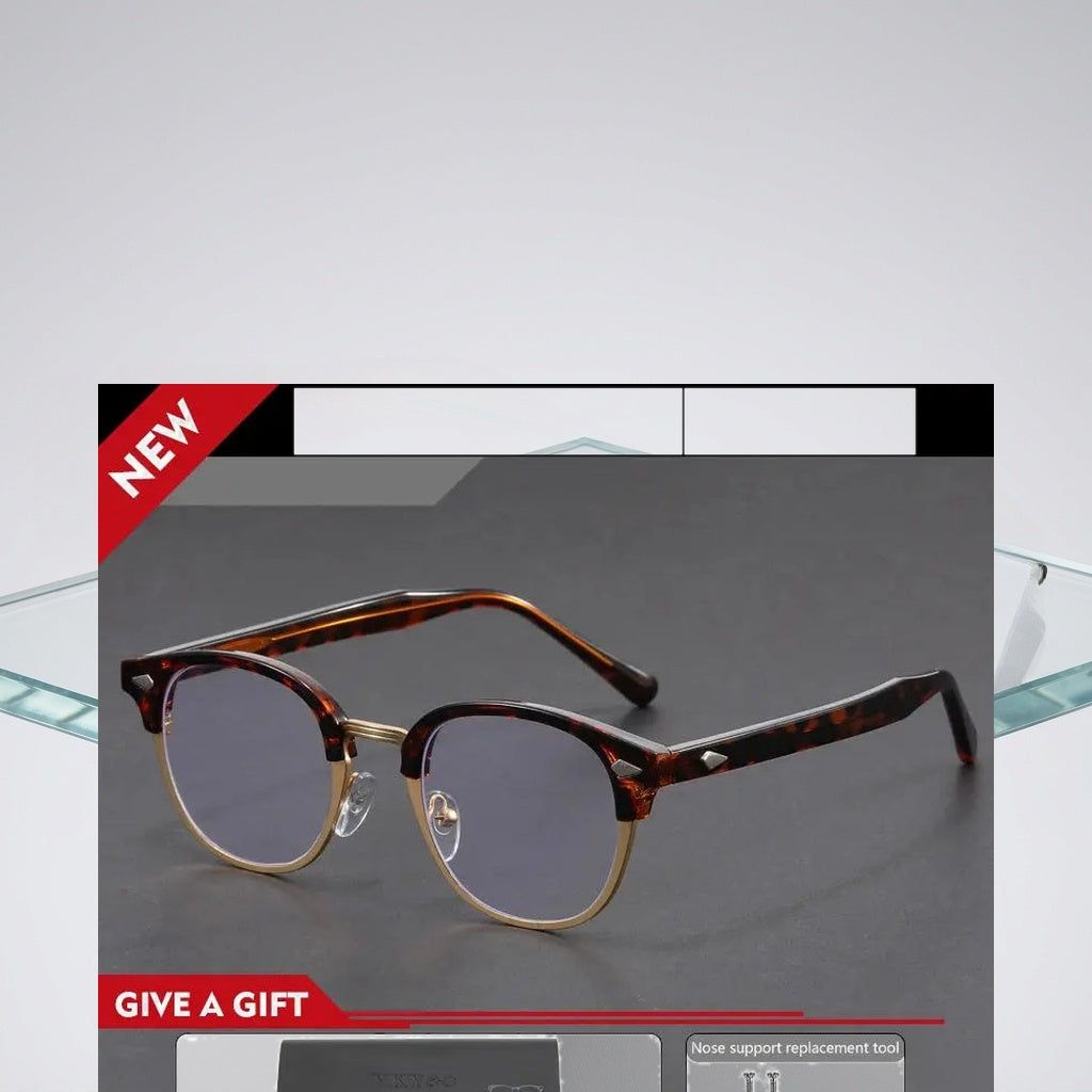 Vicky Unisex Full Rim Round Tr 90 Titanium Reading Glasses 10306 - Luxury Studio View