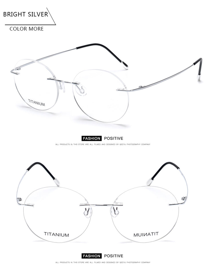 Krasivyy Unisex Rimless Round Titanium Eyeglasses Kr6012 — view 11 | Krasivyy at FuzWeb