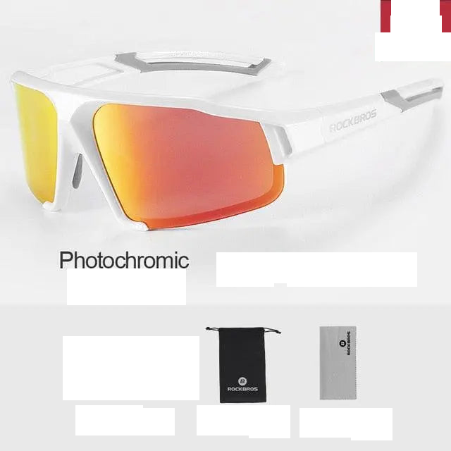 Rockbros Unisex Full Rim Rectangle Acetate Polarized Cycling Sunglasses 1000 Sunglasses RockBros SP216WR China 5lens or 1lens