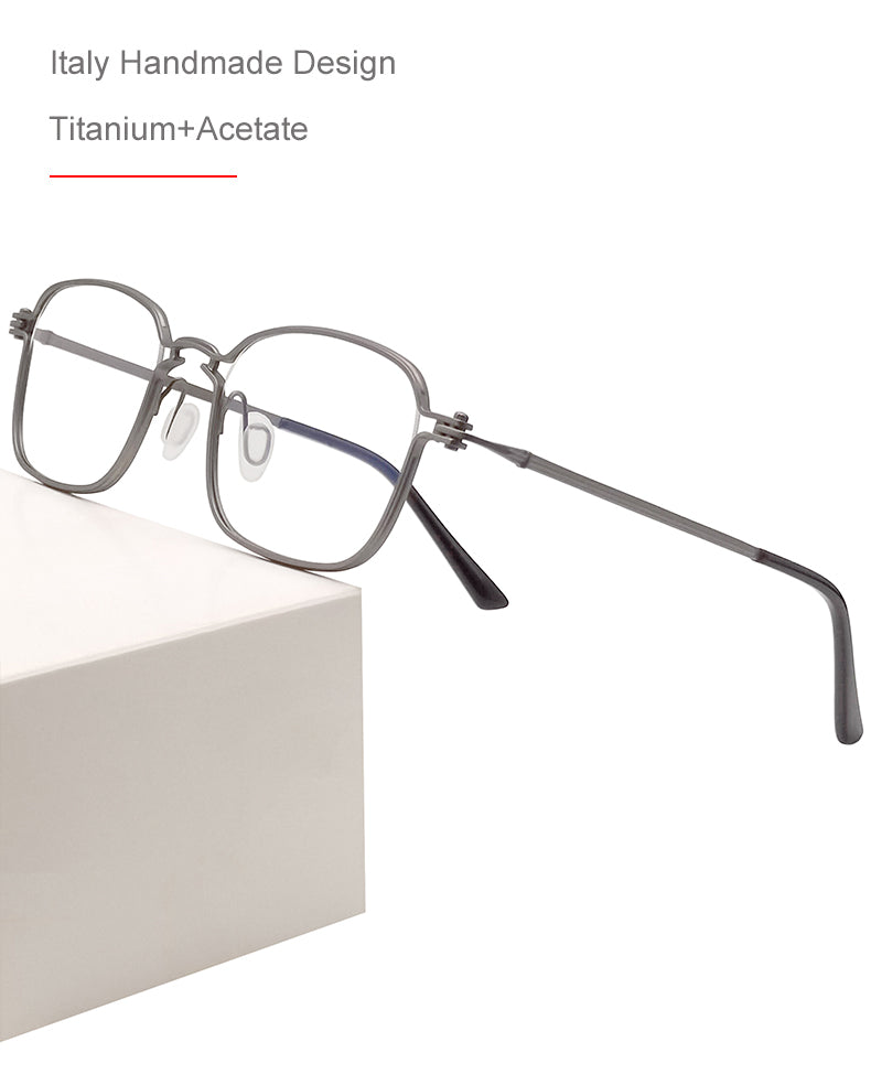 Krasivyy Mens Full Rim Square Titanium Eyeglasses Rlt5898 — view 1 | Krasivyy at FuzWeb