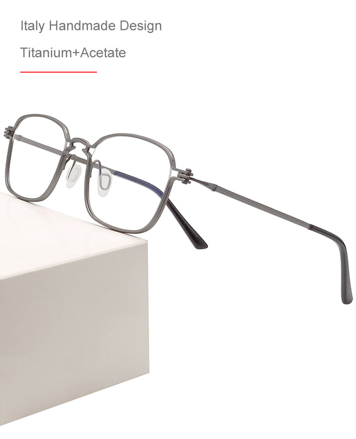 Krasivyy Mens Full Rim Square Titanium Eyeglasses Rlt5898 — view 1 | Krasivyy at FuzWeb