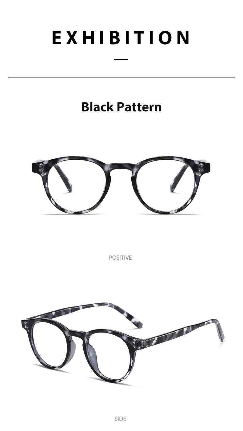 Kocolior Unisex Full Rim Round Acetate Hyperopic Reading Glasses 3313.