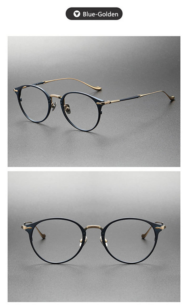 Aimee Unisex Full Rim Oval Round Titanium Eyeglasses 3112.