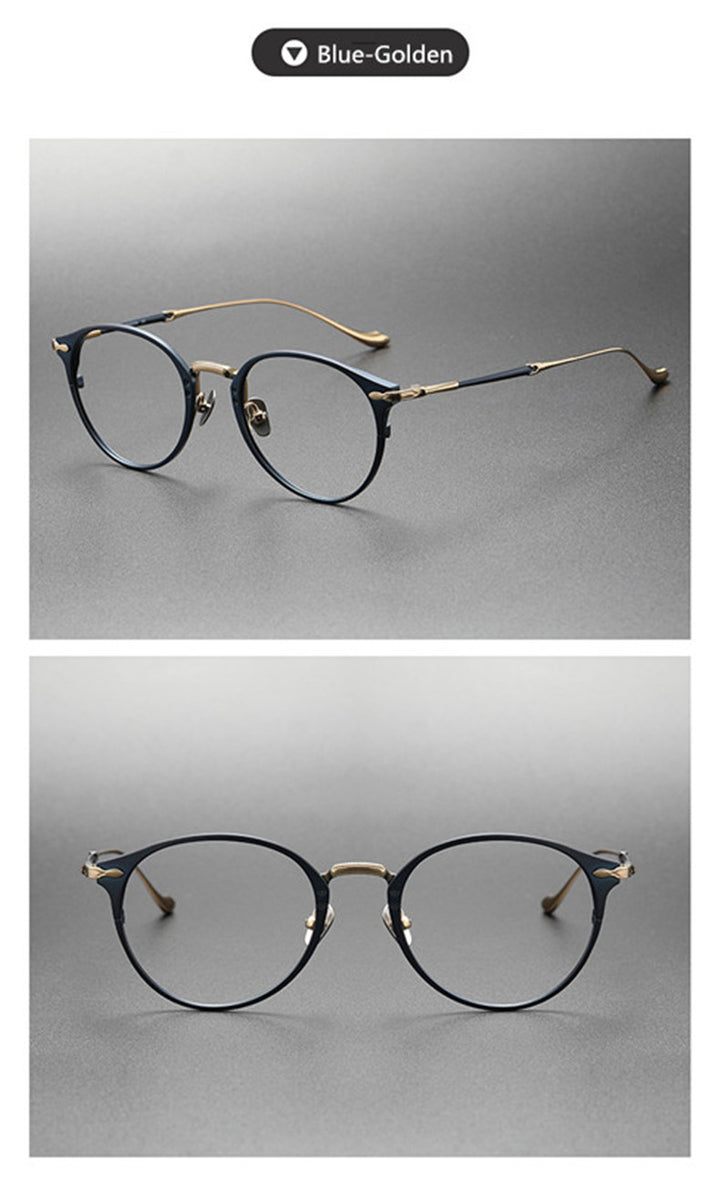 Aimee Unisex Full Rim Oval Round Titanium Eyeglasses 3112.