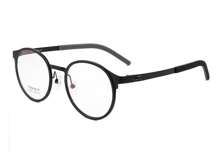 Chashma Ottica Unisex Full Rim Round Titanium Sport Eyeglasses 202205 FuzWeb