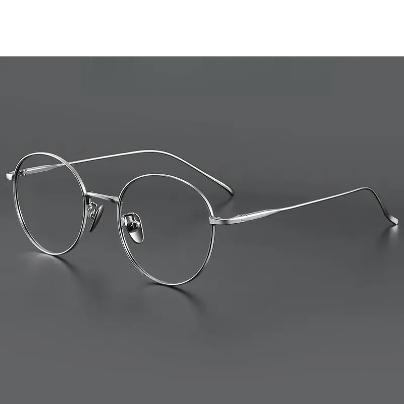 Hdcrafter Womens Full Rim Round Titanium Frames 164400 — view 1 | Hdcrafter Eyeglasses at FuzWeb