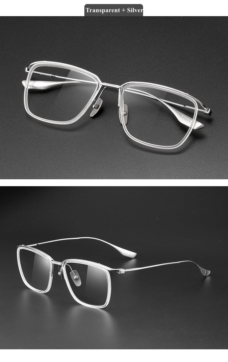 Chashma Ottica Mens Full Rim Square Titanium Acetate Eyeglasses 412106 — view 2 | Chashma Ottica at FuzWeb