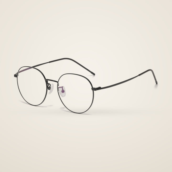 Bclear Unisex Full Rim Round Titanium Alloy Eyeglasses 86100 — view 4 | Bclear at FuzWeb