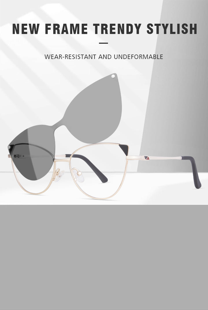 Kansept Womens Full Rim Oval Cat Eye Alloy Tr 90 Reading Glasses 51901 — view 2 | Kansept at FuzWeb