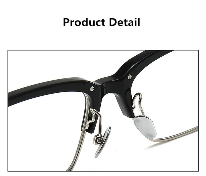 Aimee Unisex Full Rim Square Titanium Acetate Eyeglasses 478193 FuzWeb