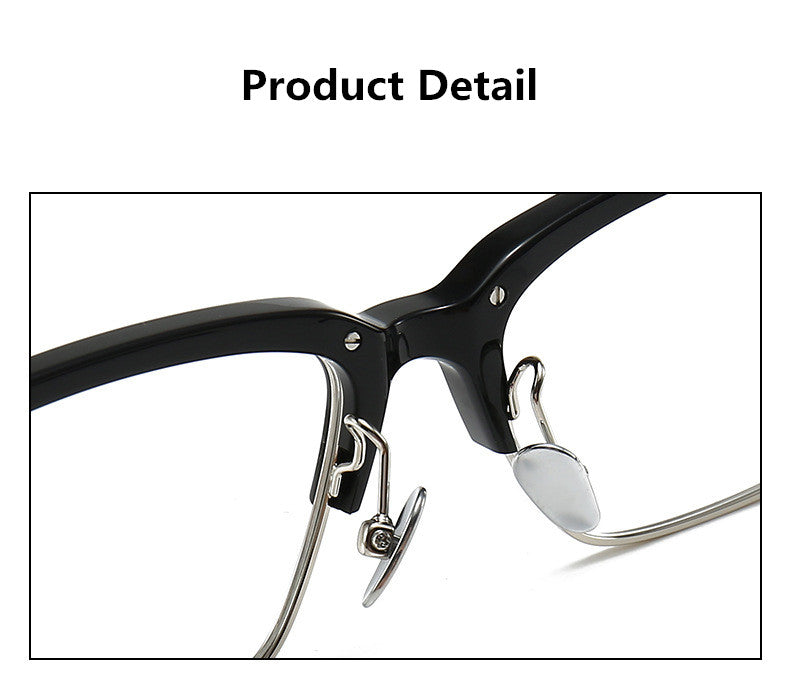 Aimee Unisex Full Rim Square Titanium Acetate Eyeglasses 478193 FuzWeb